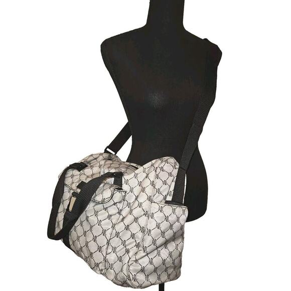 RALPH LAUREN Signature RL Logo Travel Duffle Weekend Carry On Bag Gray 16x14x5 - Picture 2 of 16